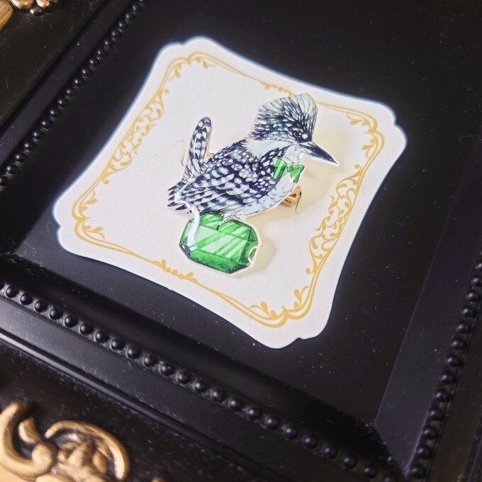 【試作品】鳥ブローチ