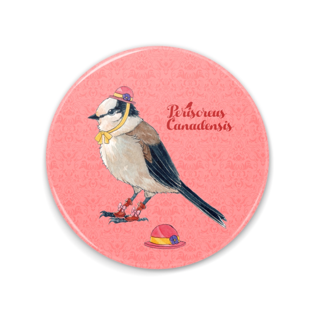 おめかし小鳥シリーズ缶ミラー