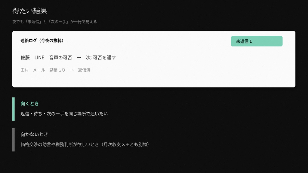【Excel】副業のクライアント連絡メモ|案件・返信・次の一手