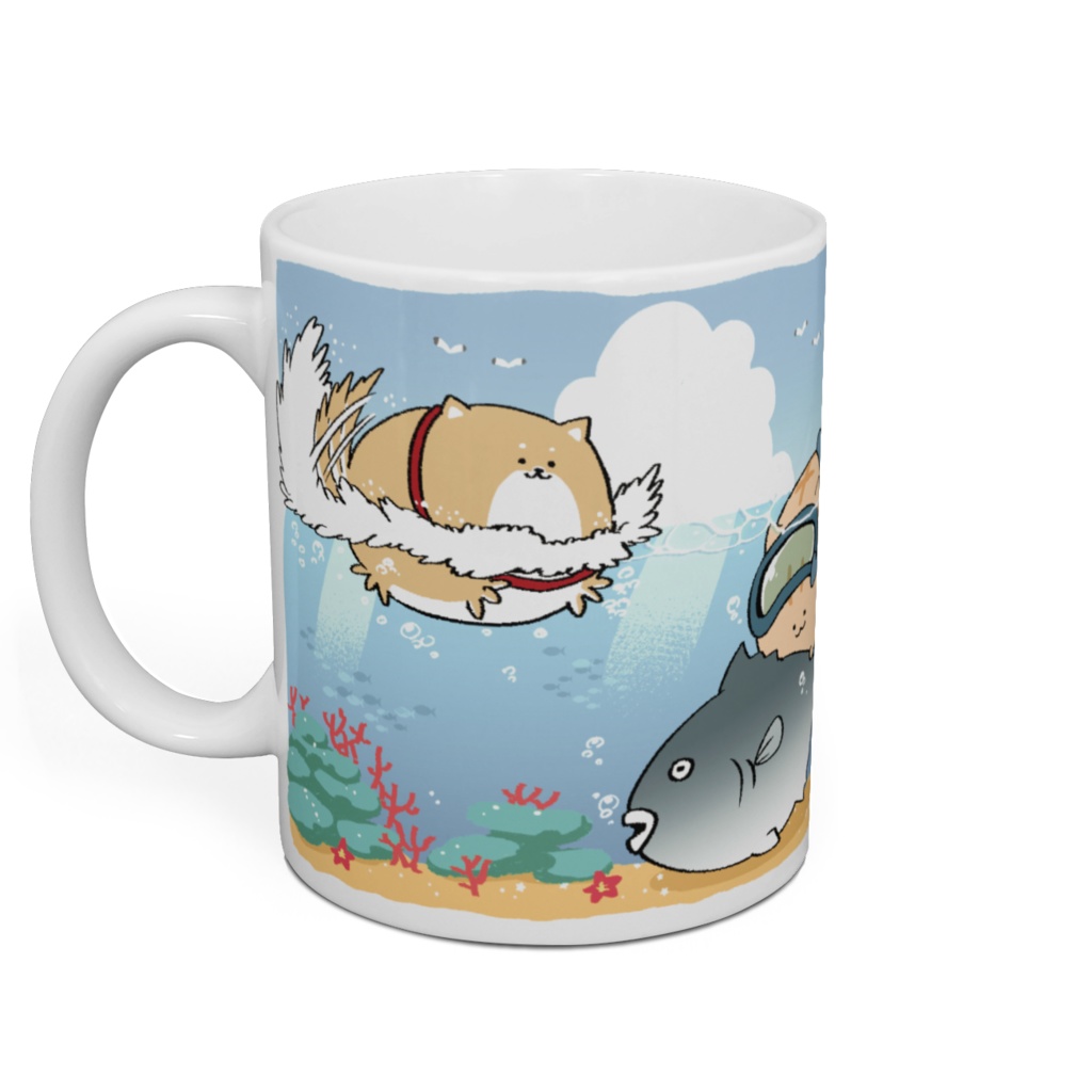 にわねこ(海)マグカップ