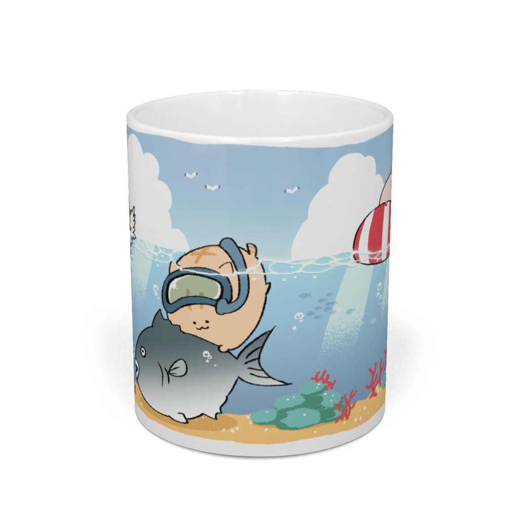 にわねこ(海)マグカップ