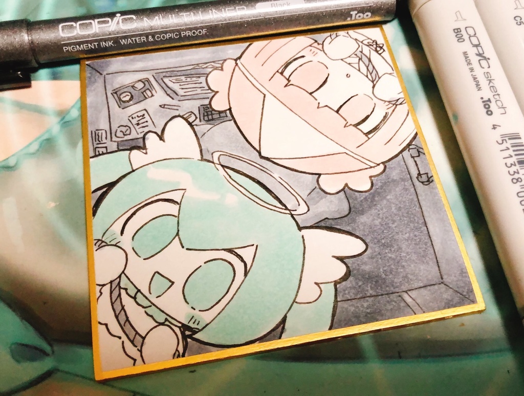 手描き豆色紙(6種)