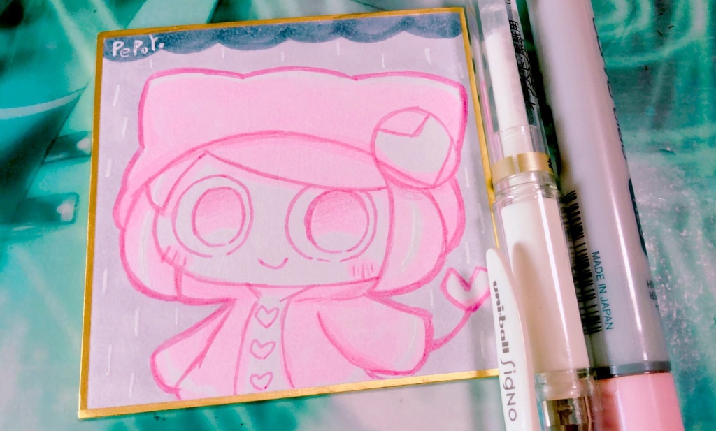 手描き豆色紙(6種)