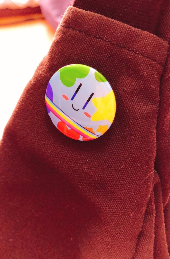 ペポン星缶バッジ