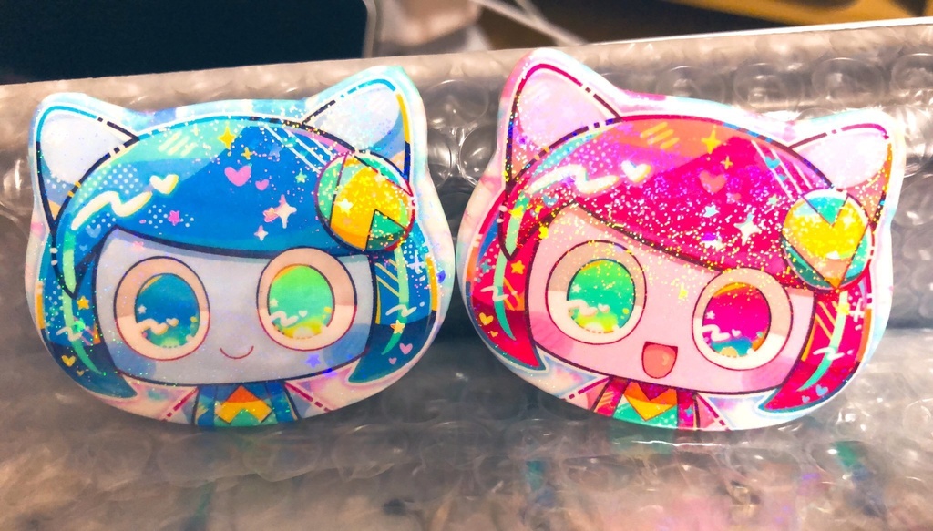 ぽよろいどきらきら缶バッジ(躁・鬱)