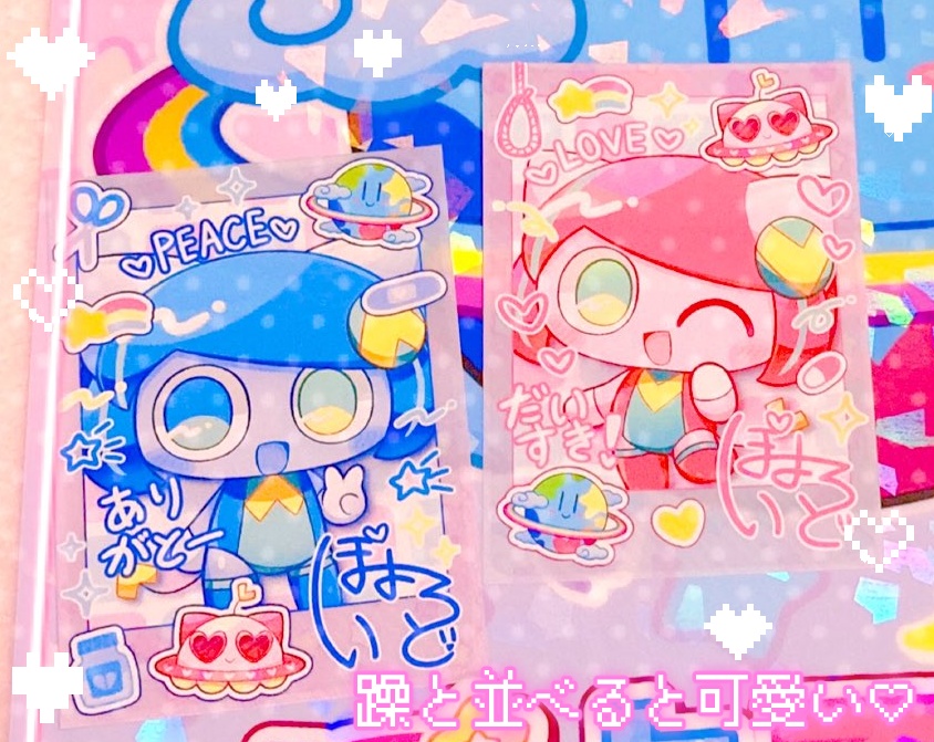 ぽよろいど(鬱)チェキ風クリアステッカー