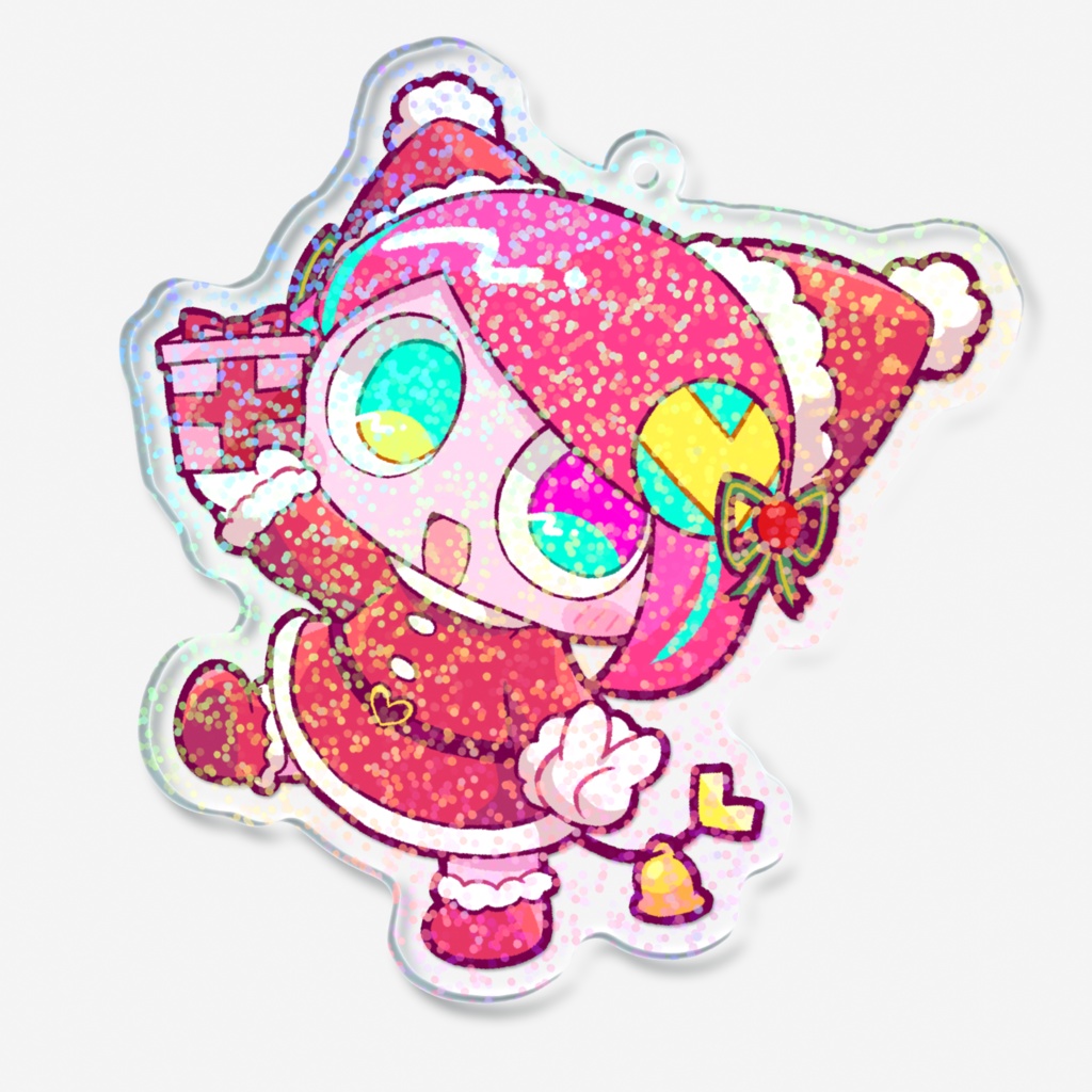 ぽよろいどサンタのきらきらアクリルキーホルダー(躁•鬱)
