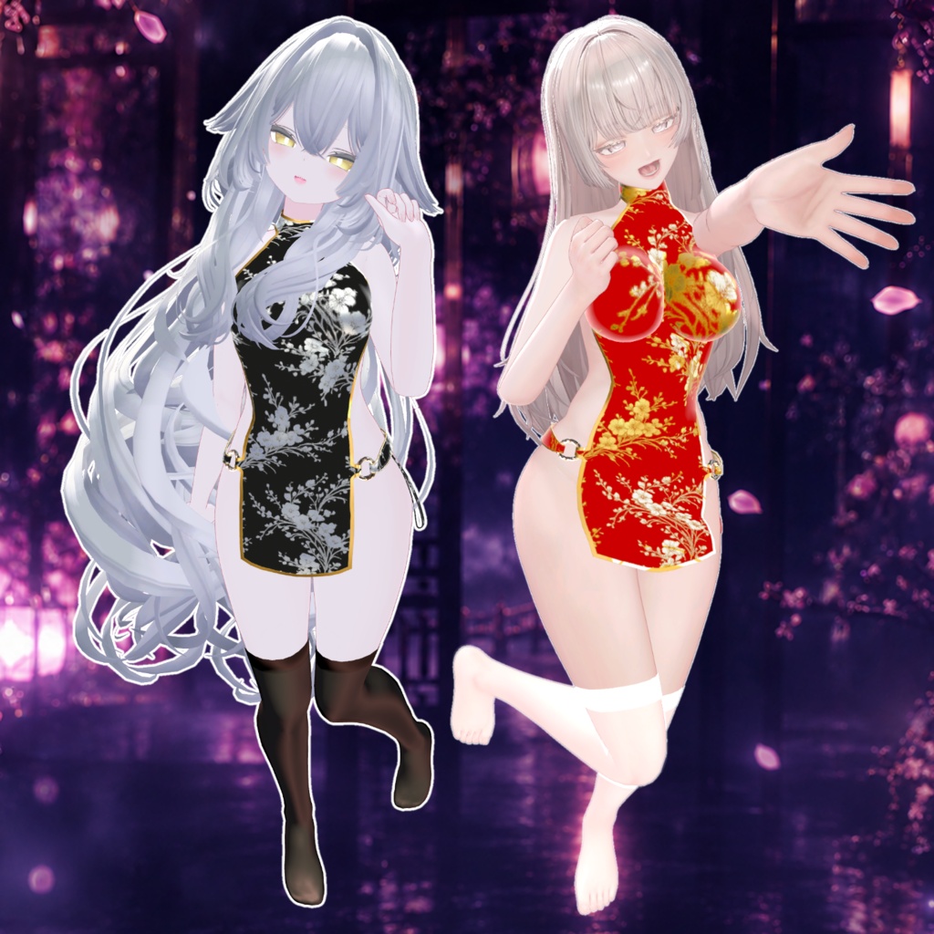 【✨一部無料!Openセール中!✨】【8アバター対応】🌸魅惑ドレス🌸ずらしギミック付き!