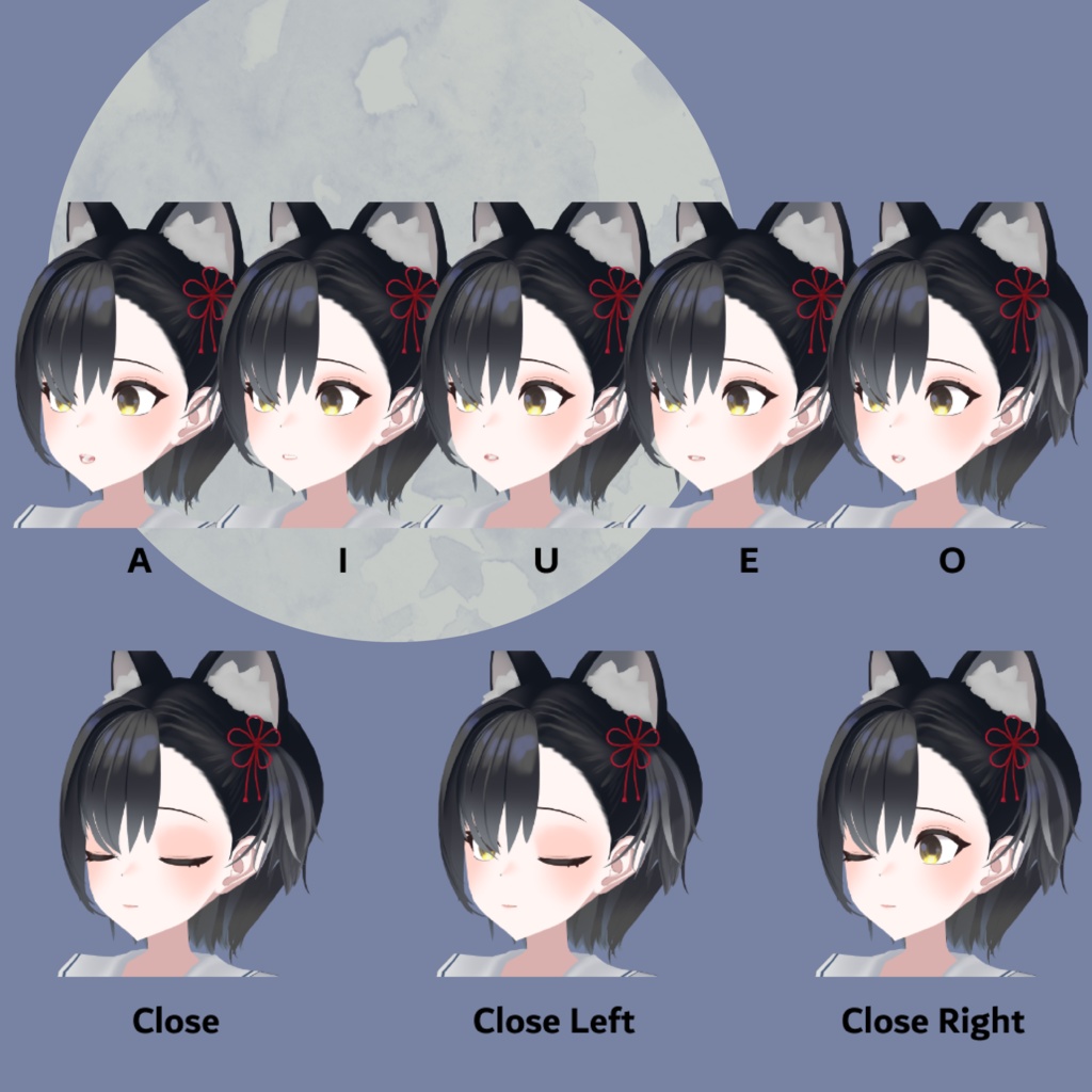 オリジナル3Dモデル「狼の女の子」