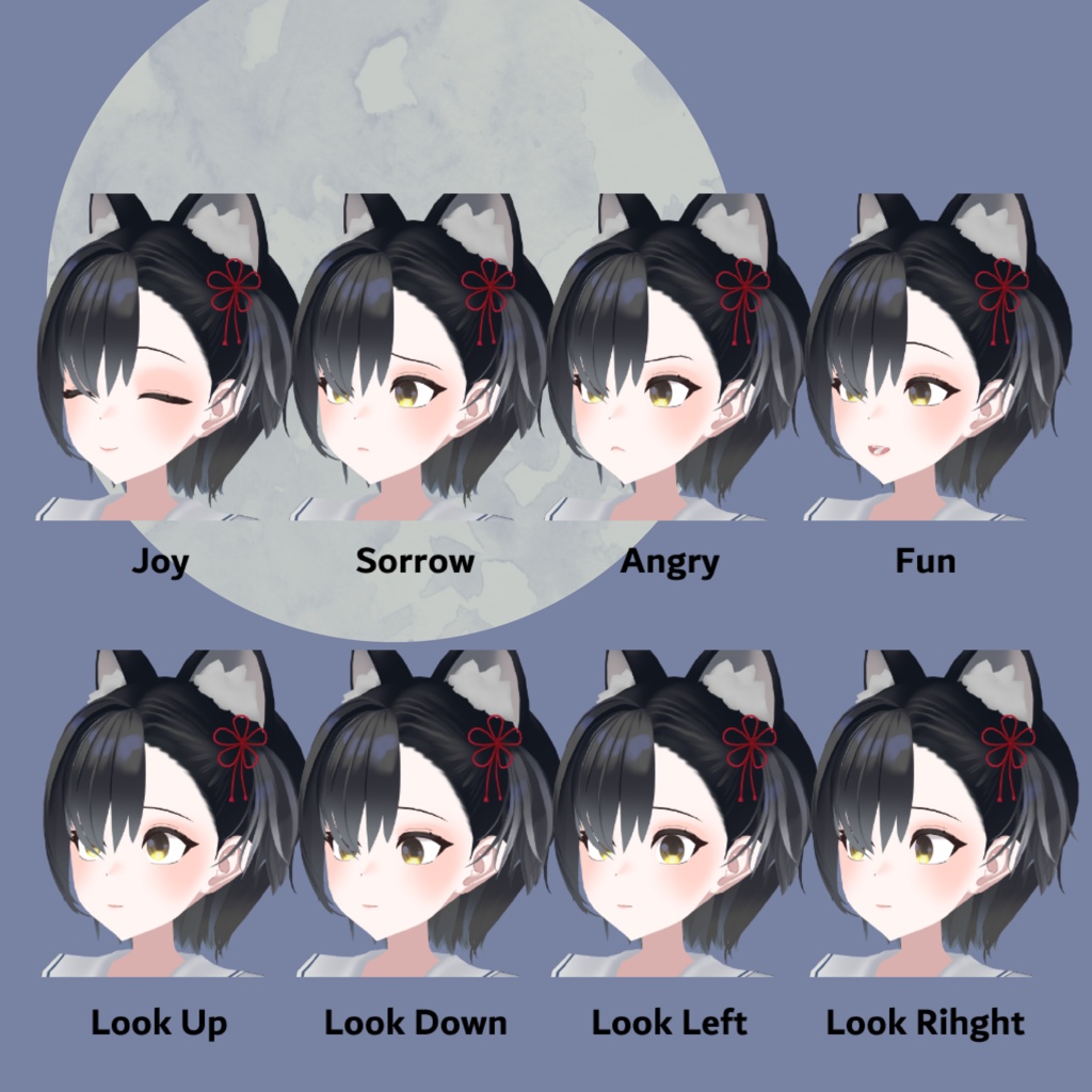 オリジナル3Dモデル「狼の女の子」