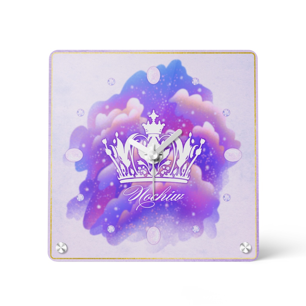 Nochiw_ アクリル時計(square / 150㎜) Ver. Full moon