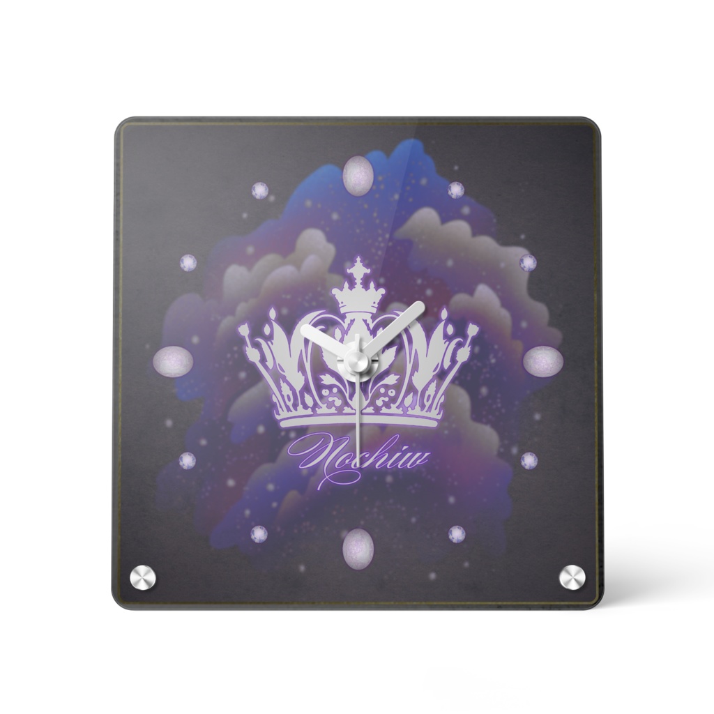 Nochiw_ アクリル時計(square / 150㎜) Ver. New moon