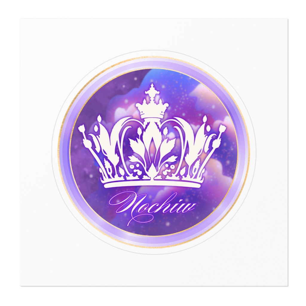 Nochiw_ ステッカー(circle / 100㎜) Ver. Full moon