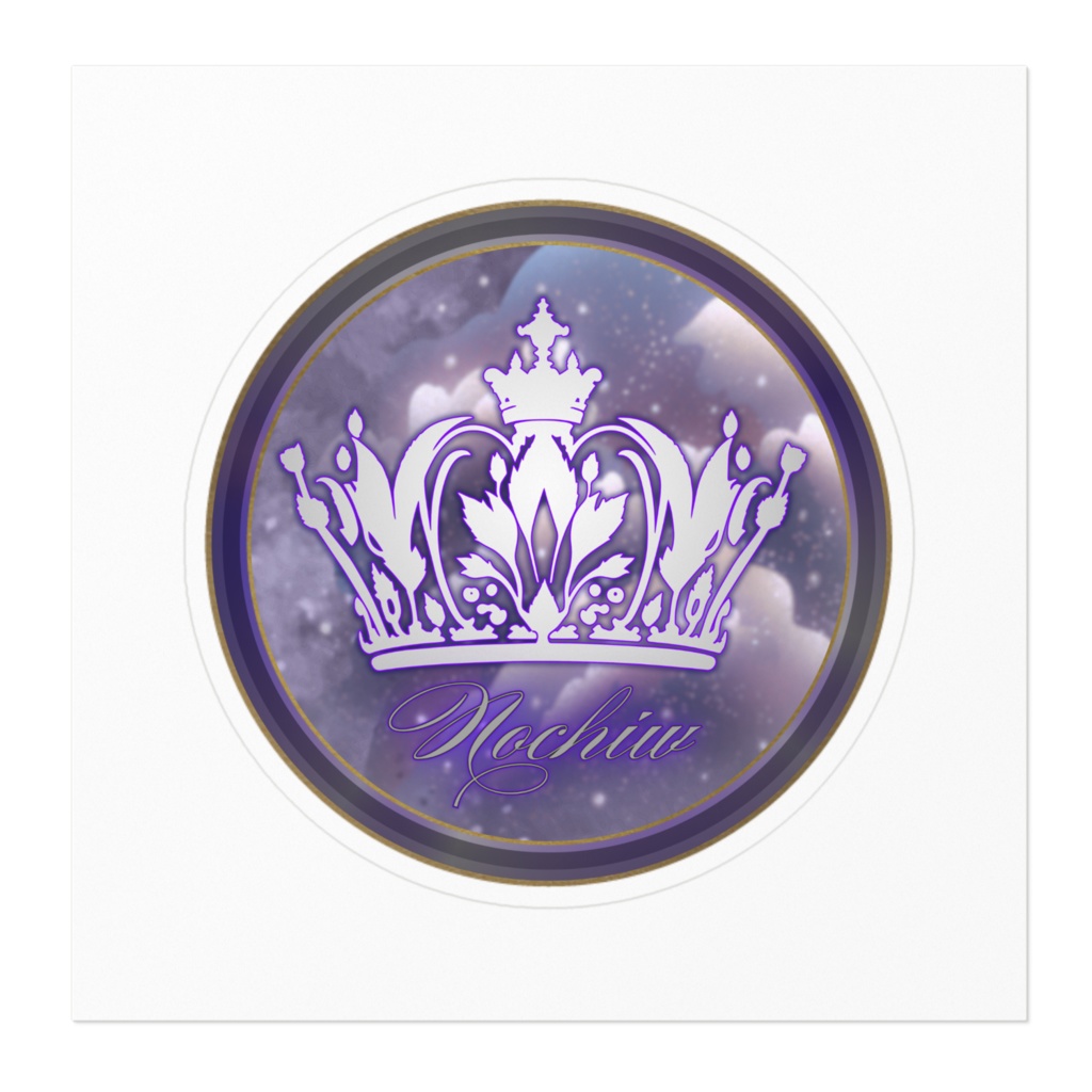 Nochiw_ ステッカー(circle / 100㎜) Ver. New moon