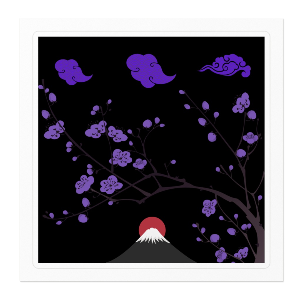 SPACE DRAGON Sticker 3-2(Japanese Wagara Art)