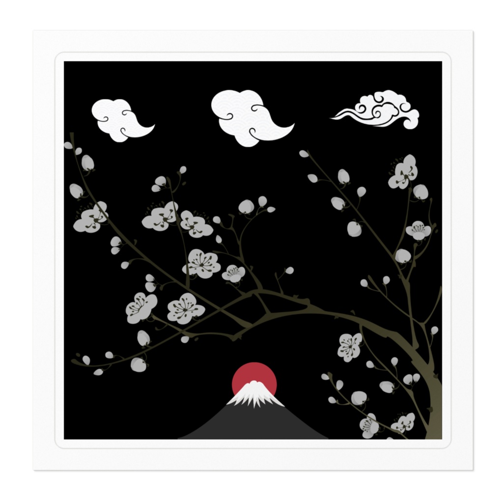 SPACE DRAGON Sticker 3-3(Japanese Wagara Art)