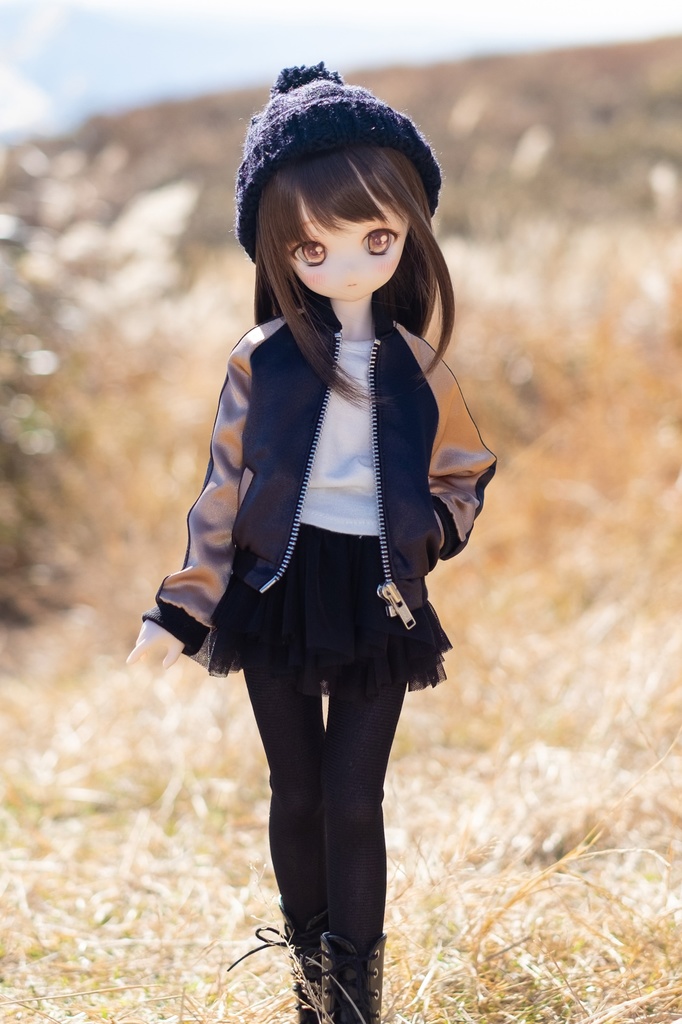 【10月13日開始】MDDサイズスカジャン単品 ブラック×ベージュ