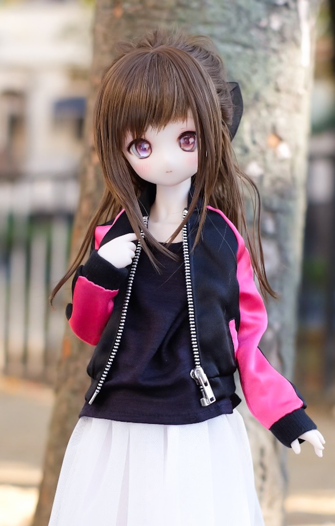 【10月26日開始】MDDサイズスカジャン単品 ブラック×ピンク