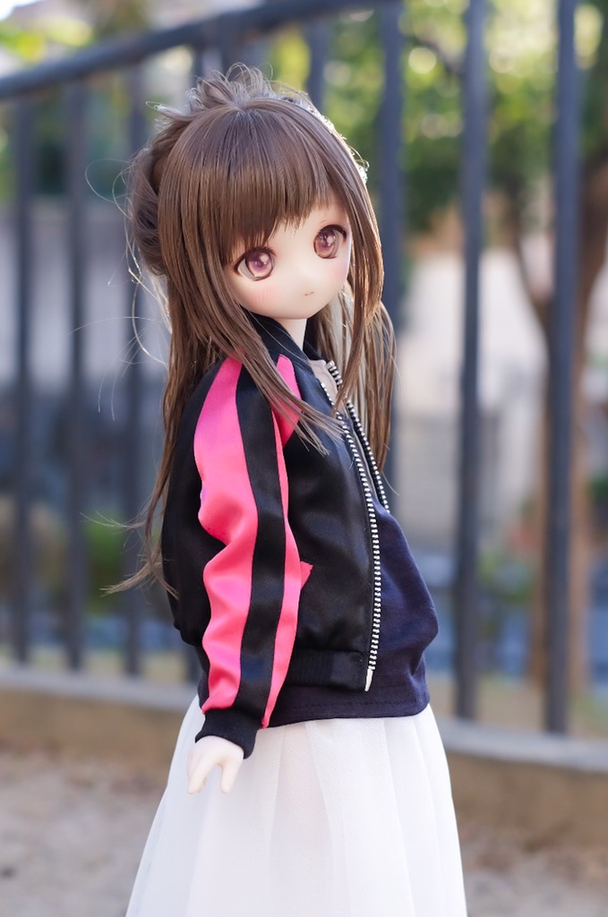 【受注】MDDサイズスカジャン単品 ブラック×ピンク