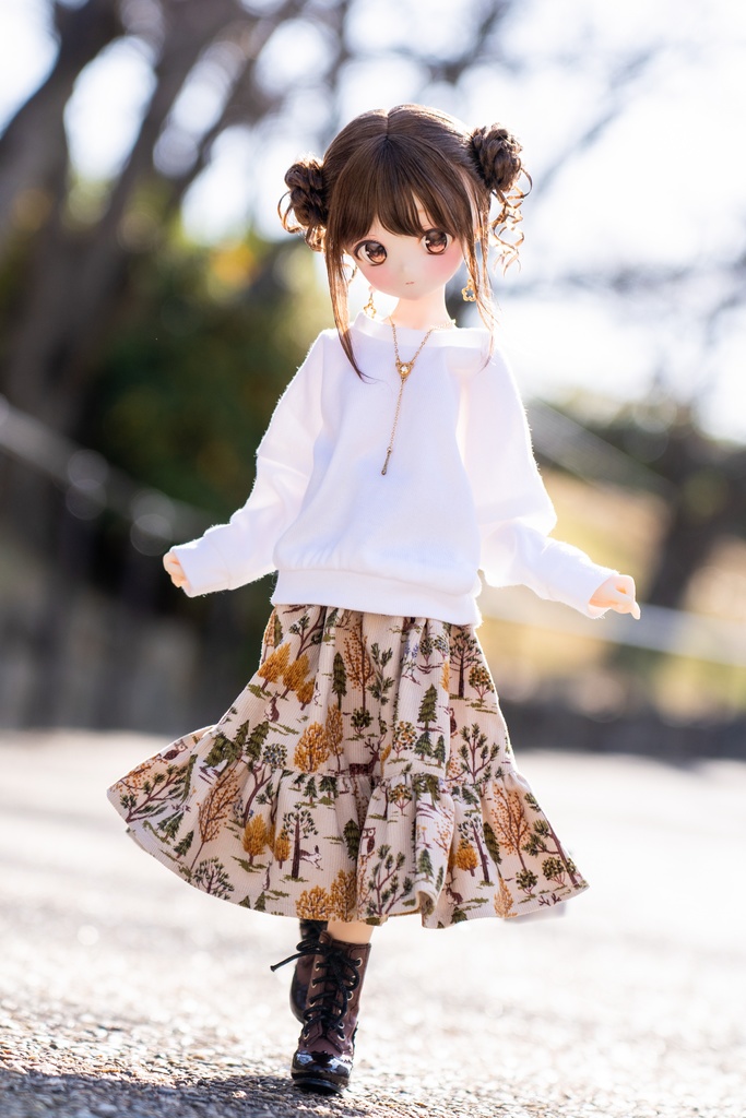 MDD S〜L胸サイズ スウェット+ティアードスカート 2点セット