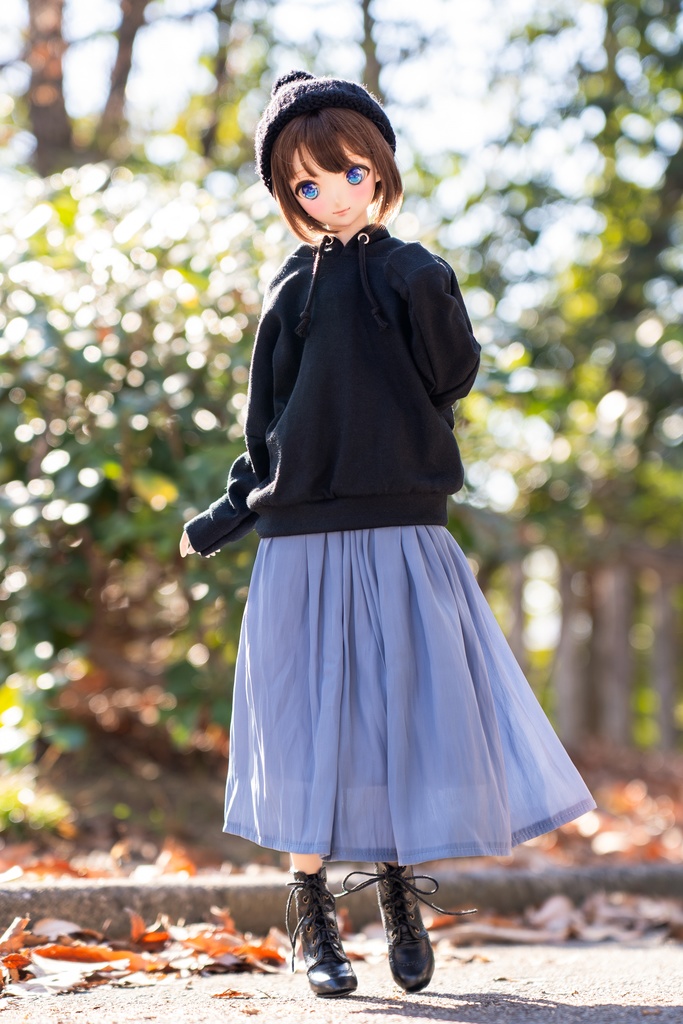 DD S〜L胸サイズ スウェットパーカー+ロングスカート 2点セット