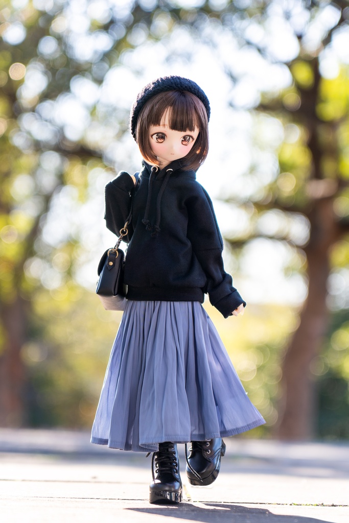 MDD S〜L胸サイズ スウェットパーカー+ロングスカート 2点セット