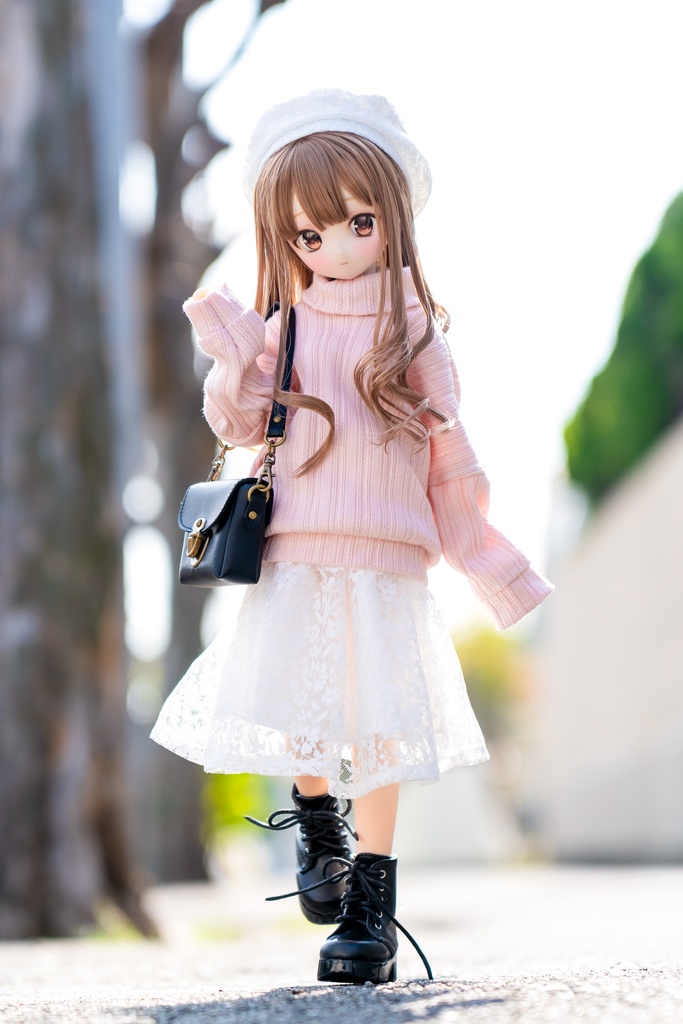 MDD S〜L胸サイズタートルニット＆レーススカート2点セット