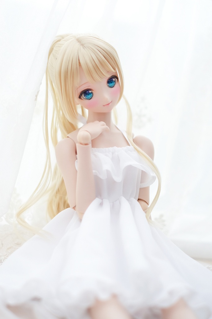 DD/S〜L胸サイズシフォンフリルワンピース単品(ホワイト)