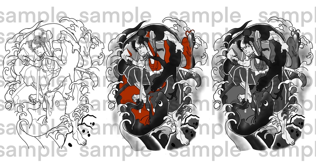 刺青 和彫り tattoo texture 背中一面