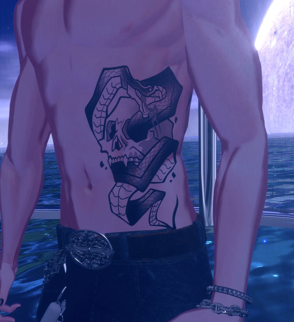 ワンポイント動物タトゥー5種 tattoo texture 