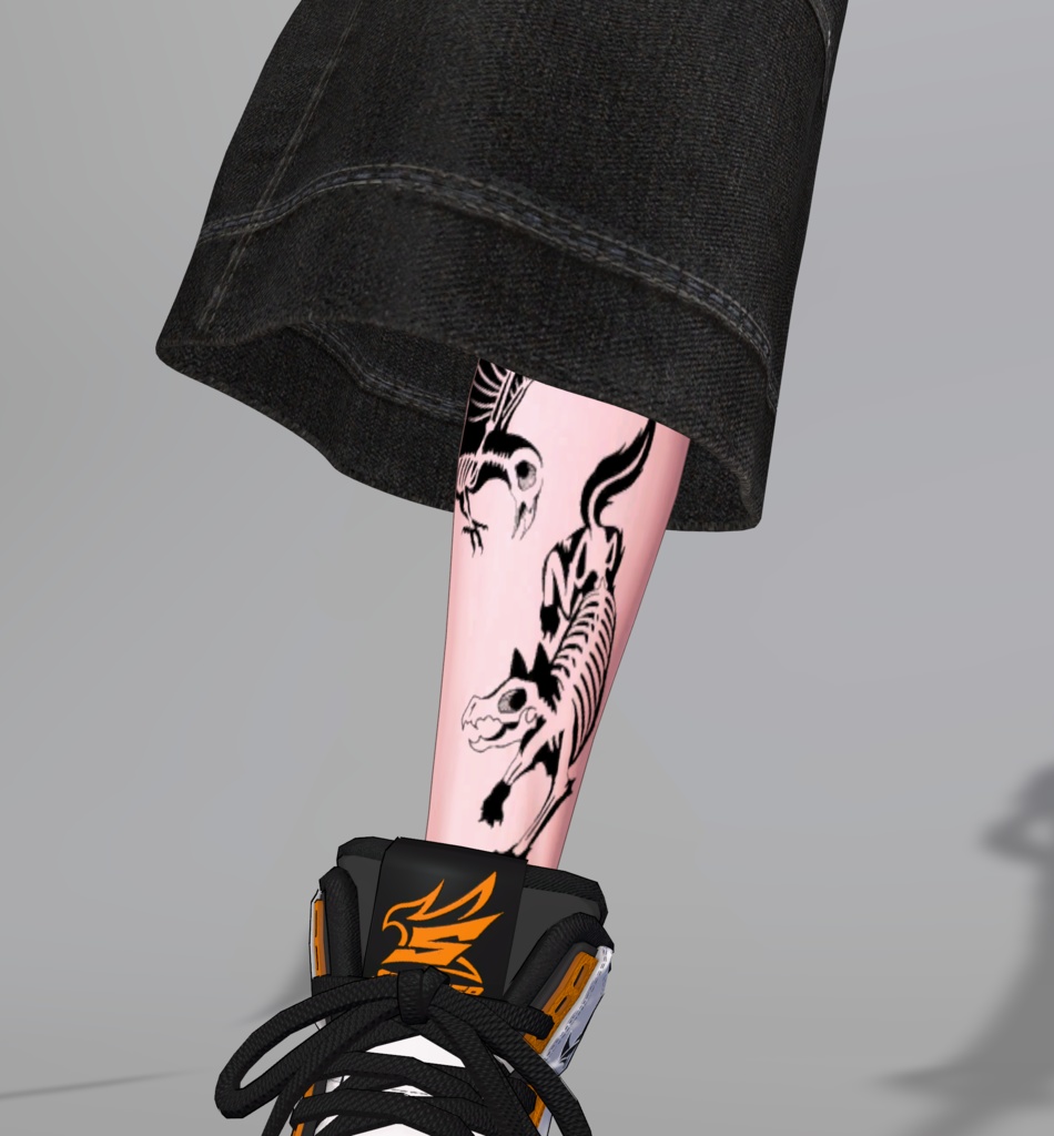 ワンポイント動物タトゥー5種 tattoo texture