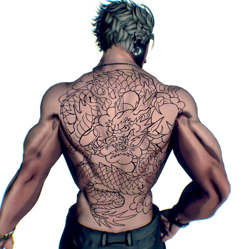 龍炎 DRAGON BACK TATTOO|和彫り
