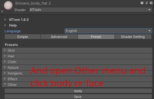 Shinano Material Preset