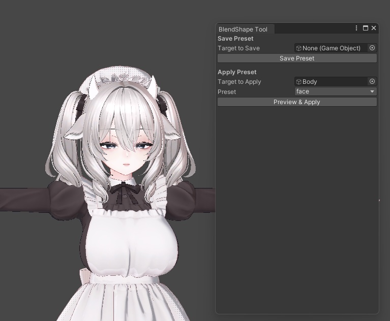 Blend Shape Save, Apply Tool
