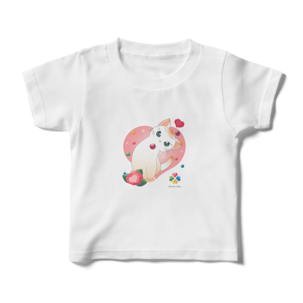 ナタリーハート型（ピンク）キッズTシャツ