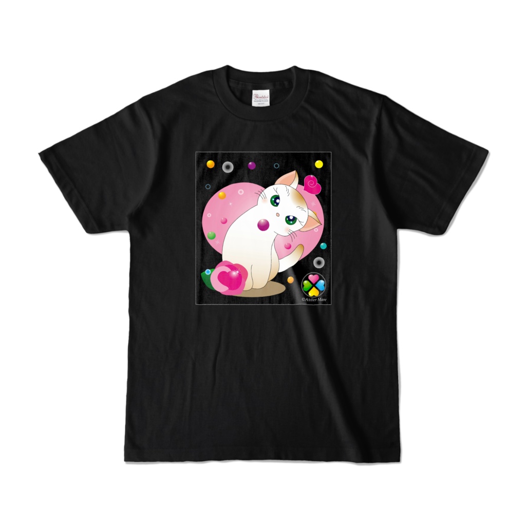 ナタリーハート型　黒Tシャツ