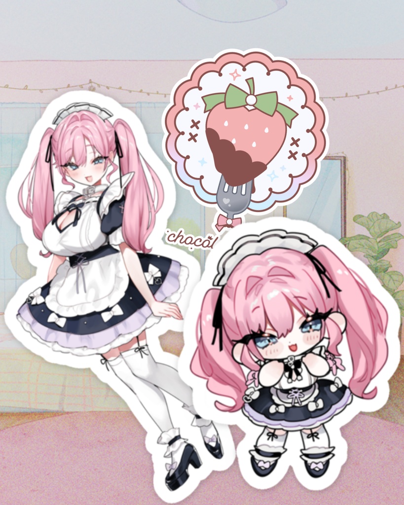 【一周年記念】かわいいショコラベリシール3枚セット