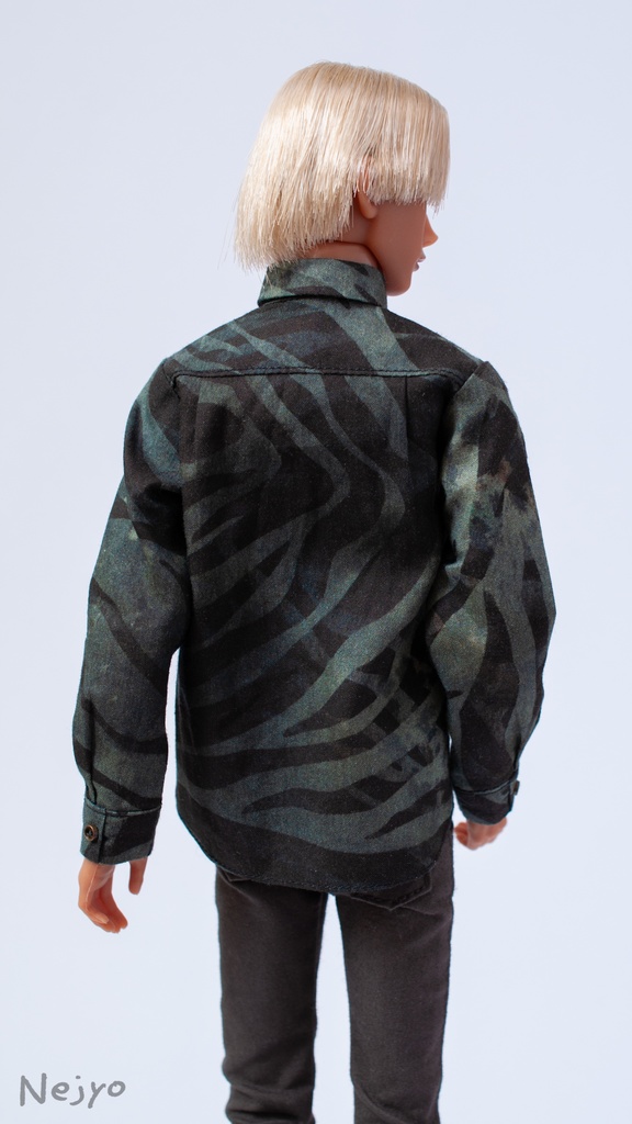 【六分の一男子図鑑】長袖シャツ『アニマルグリーン』