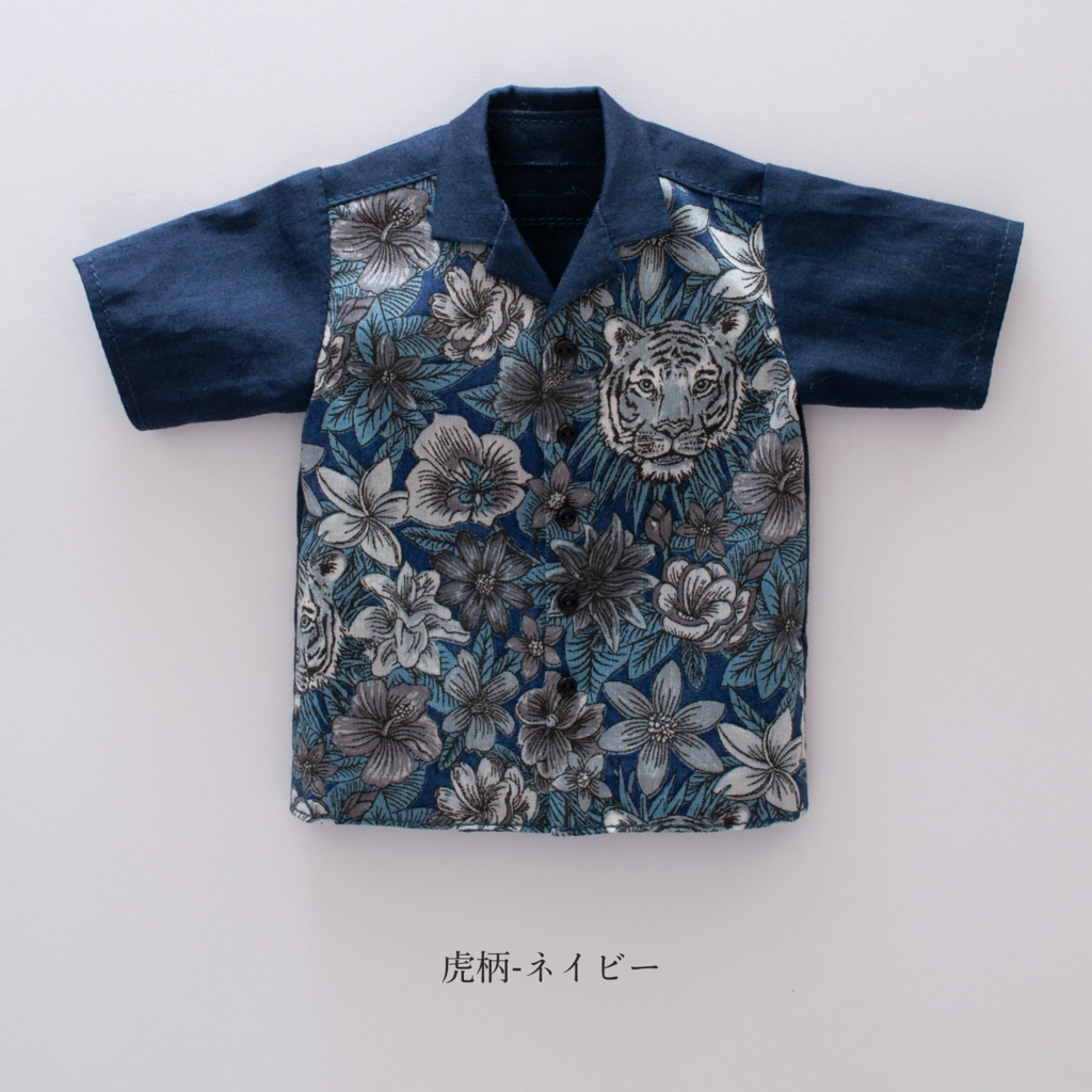 【オビツボディ30】半袖開襟シャツ 虎柄