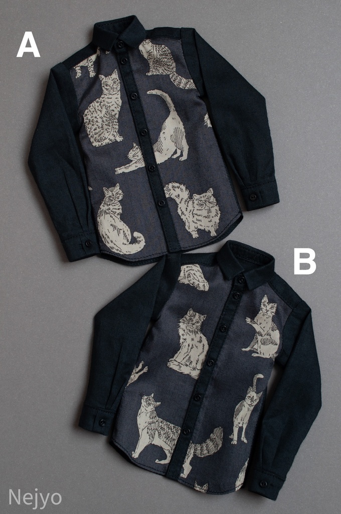 【六分の一男子図鑑】長袖シャツ『Meow』