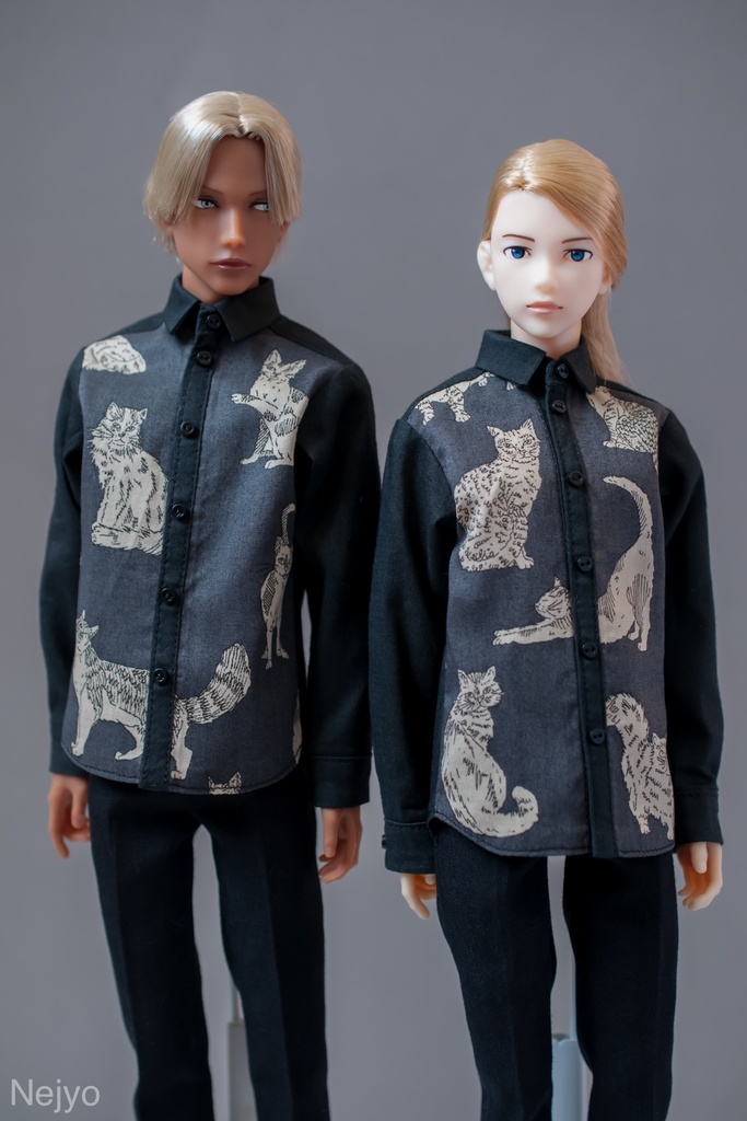 【六分の一男子図鑑】長袖シャツ『Meow』