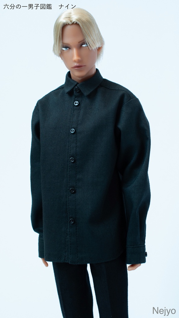 【オビツボディ30】長袖シャツ『黒』