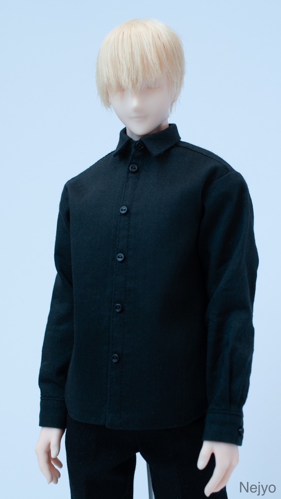 【オビツボディ30】長袖シャツ『黒』