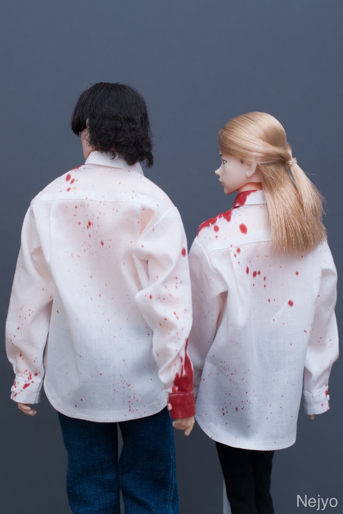 【オビツボディ30】仮装シャツ『血糊』