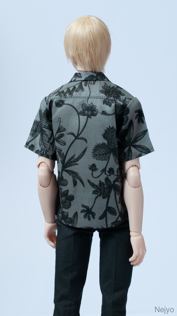 【オビツボディ30】半袖開襟シャツ『曇天の蝶』