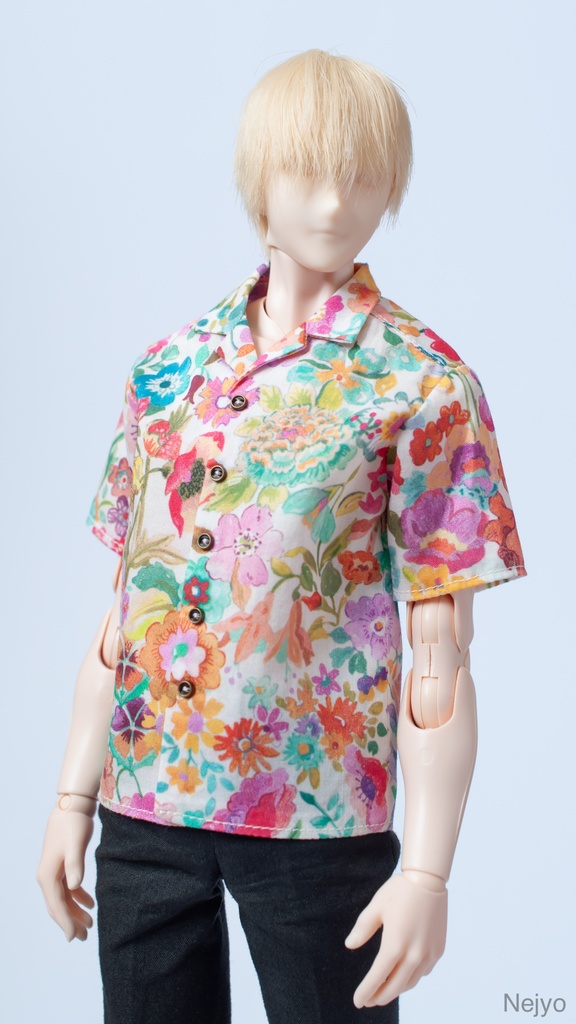 【オビツボディ30】半袖開襟シャツ『Classic Meadow』