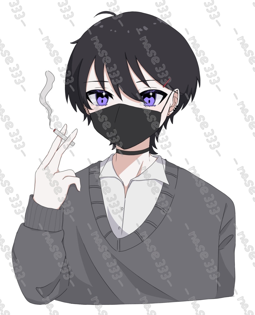 【無料分あり】ウルフカット男子【立ち絵素材】