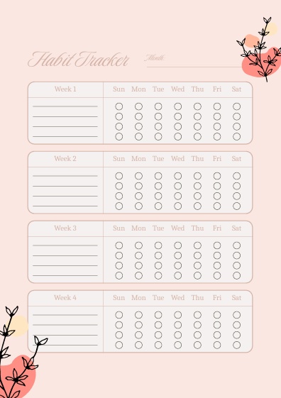 シンプル・セルフマネジメント表（A4・PDF）