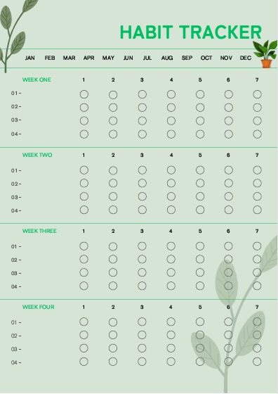シンプル・自己管理チェック表（A4・PDF）