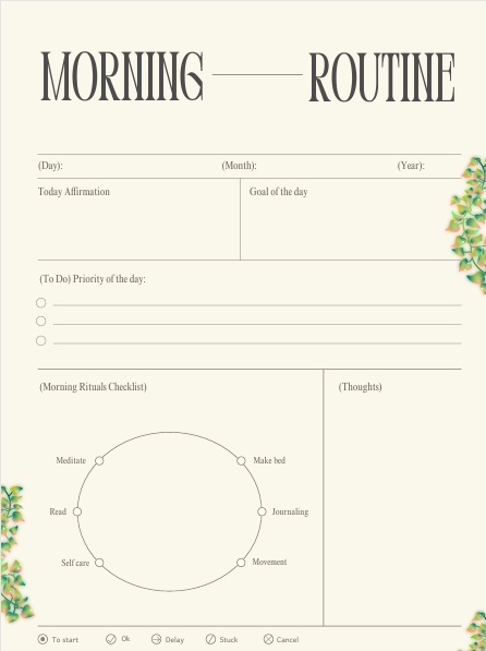 シンプル・デイリーチェックリスト（A4・PDF）